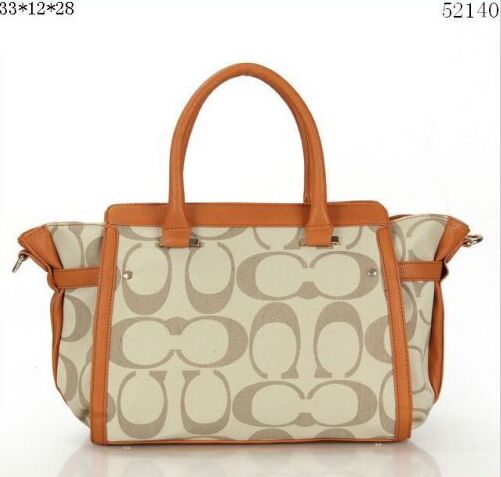 Coach In Signature Large Khaki Satchels AQF - Click Image to Close